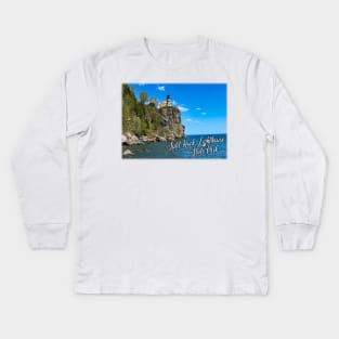 Split Rock Lighthouse State Park & Lake Superior Kids Long Sleeve T-Shirt